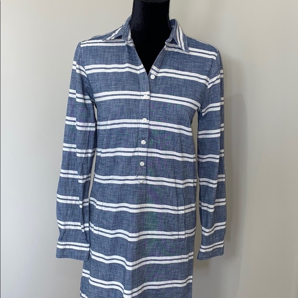 Loft Button Down Shirt Dress Size 0 - Picture 1 of 6